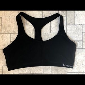 Black Columbia Sports Bra Clasp in Back Sz XL
